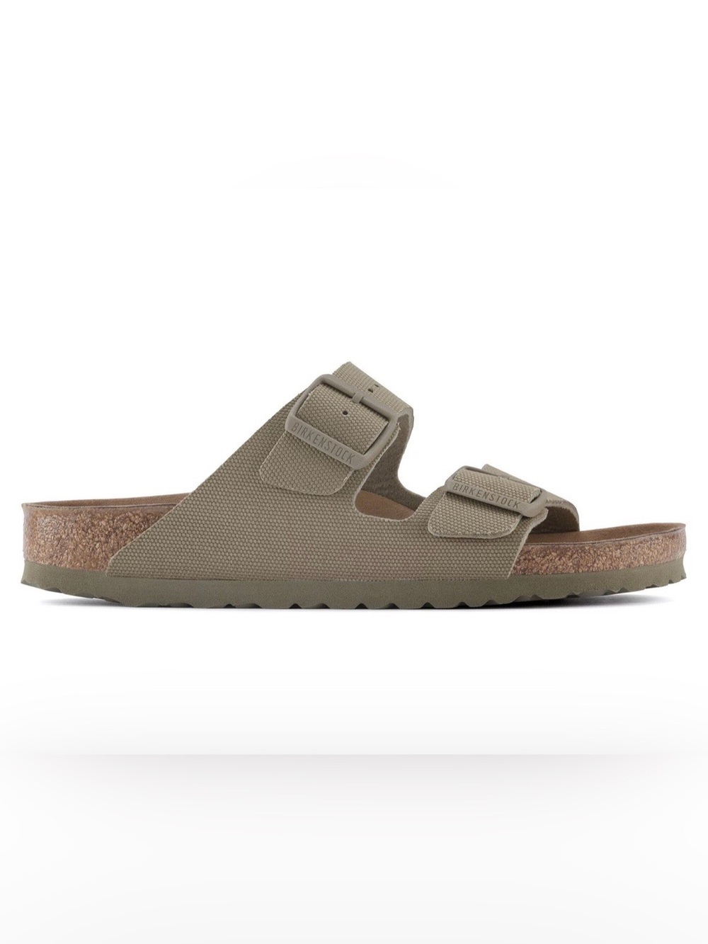Birkenstock 💅🌴 Faded Khaki Arizona Textile Canvas Vegan Sandals Size 8 8.5 39 - Picture 9 of 12